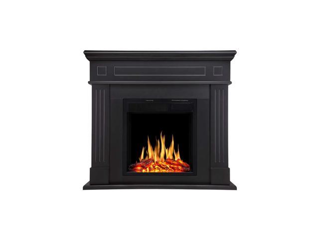 Electric Fireplace Mantel Wooden Surround Firebox Free Standing