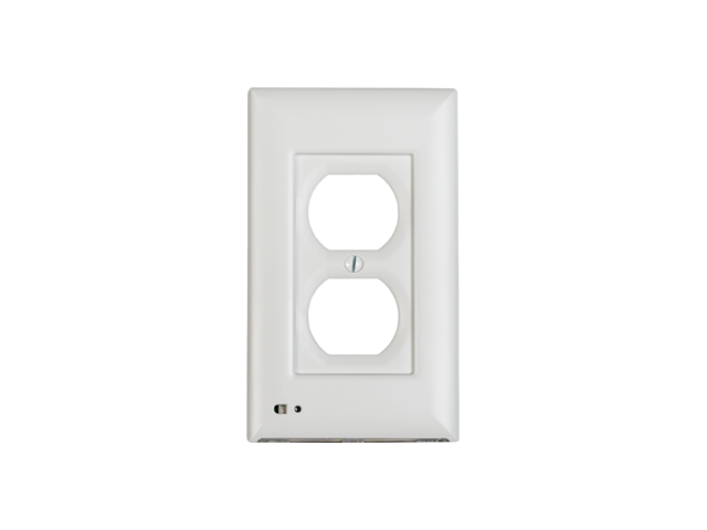 Forhandle Bliv sammenfiltret snap briteOWL White Duplex Lighted Outlet Cover, with backup light for power  failures and optional dusk to dawn lighting. - Newegg.com