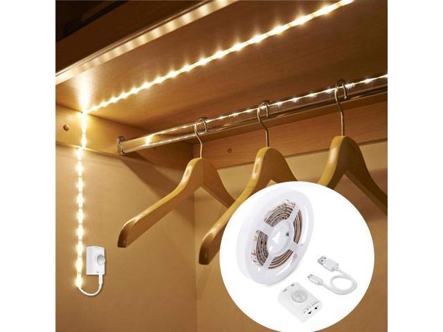Removable PIR Motion Sensor Closet Light with Heavy Duty Hooks Warm White, USB, 2Pack - Magnetic Suction Lamp for Human Body Sensor Light//Cabinet Lights//Night Lights and More