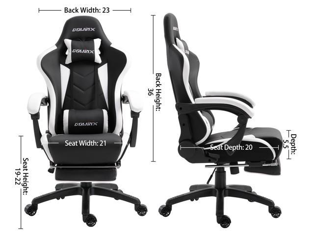 Dowinx Gaming Chair Ergonomic Racing Style Recliner with Massage Lumbar ...