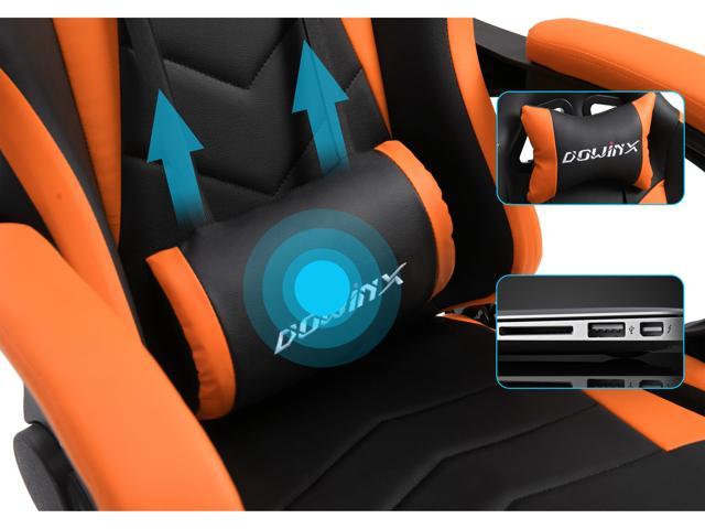 Dowinx Gaming Chair Ergonomic Racing Style Recliner with Massage Lumbar