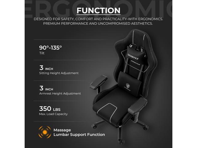 Dowinx Gaming Chair Tech Fabric with Pocket Spring Cushion, Ergonomic ...