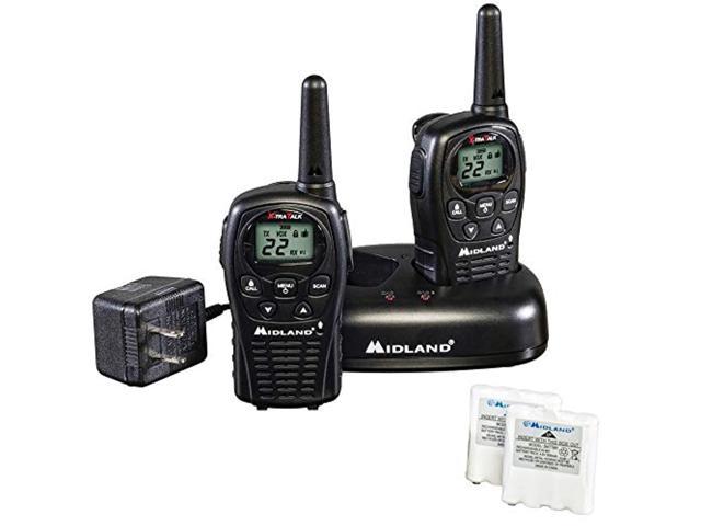 Midland LXT500VP3, 22 Channel FRS Walkie Talkies with Channel Scan Extended  Range Two Way Radios, Silent Operation, Batteries Included (Pair Pack)  (Black) (LXT500VP3)