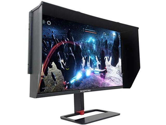Sceptre IPS 27 inch QHD LED Monitor 2560x1440 HDR400 HDMI DisplayPort up to  144Hz 1ms Height Adjustable Gaming Blinders Included Build-in Speakers, 