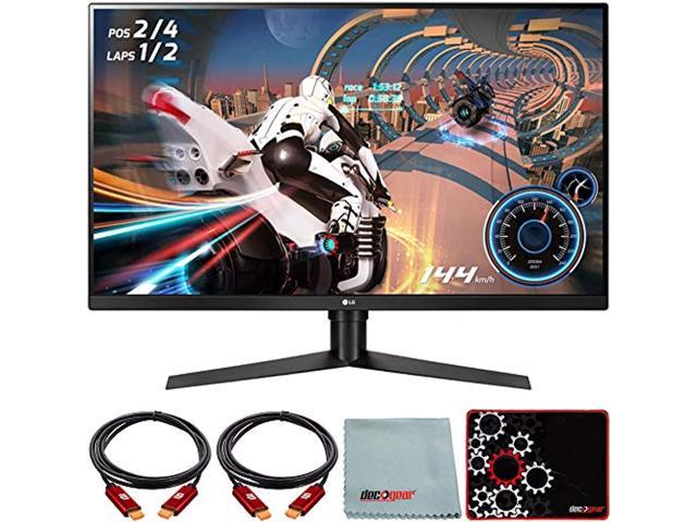 LG 32GK650F-B 32 inch Class QHD 2560 x 1440 Gaming Monitor with FreeSync 31.5 inch Diagonal Bundle with Deco Gear HDMI Cable 2 Pack + Gamer Surface Mousepad + Screen Cloth (E33LG32GK650FB)