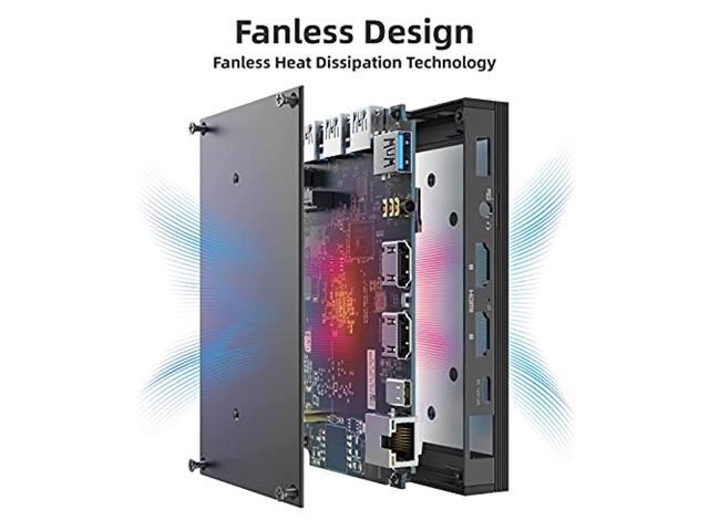 MeLE Quieter2 Fanless Mini PC Intel Celeron J4125 8GB DDR4 128GB 
