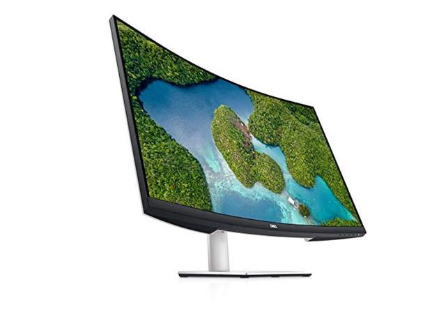 PC/タブレット ディスプレイ Dell S3221QS 32 Inch Curved 4K UHD, VA Ultra-Thin Bezel Monitor, AMD  FreeSync, HDMI, DisplayPort, Built in Speakers, VESA Certified, Silver  (S3221QS)