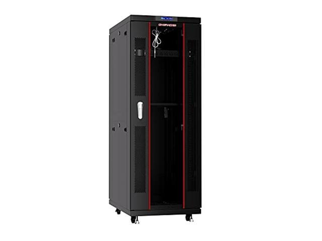 Sysracks Server Rack 42U Network Enclosure 39 inch Deep Data Cabinet on  Wheels - Fully Locking Network Rack - Thermostat - LCD Screen - Power Strip