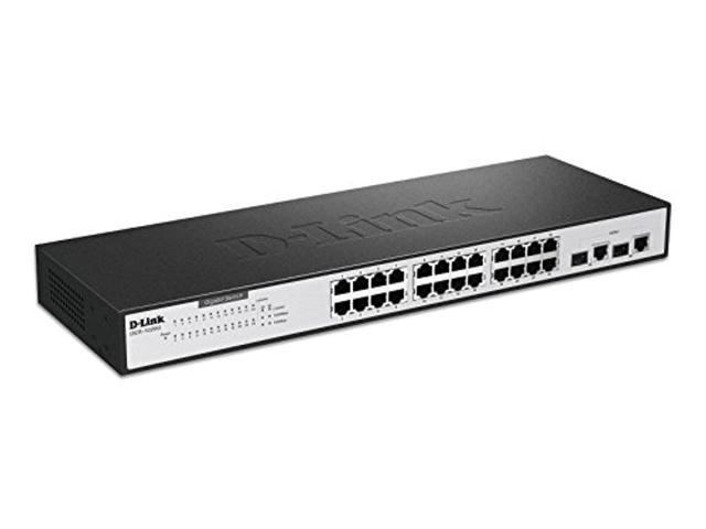 DES-1026G 24 26 Port Unmanaged 10/100 Desktop Fanless Rack Mount Network Internet with 2 Gigabit Combo Ports D-Link Ethernet Switch 