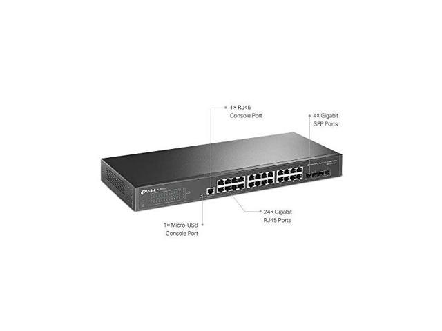 T2600G-28MPS IGMP and LAG 24 PoE+ Ports @384W IPv6 and Static Routing TP-Link 24 Port Gigabit PoE Switch Support L2/L3/L4 QoS Limited Lifetime Protection w/4 SFP slots L2 Managed 