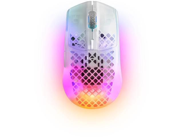 SteelSeries - Aerox 3 Ghost Wireless Optical Gaming Mouse with Ultra-lightweight Translucent Design - White (62610)