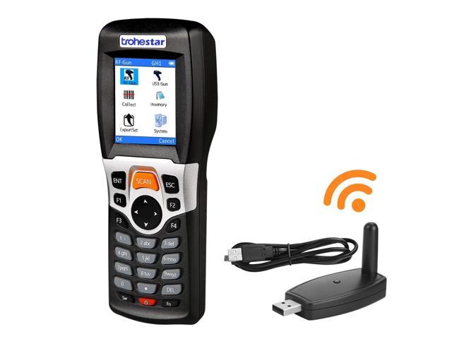 TroheStar Wireless Barcode Scanner and Collector Portable Data Terminal Inventory Device USB Barcode Scanner 1D PDT with TFT Color LCD Screen