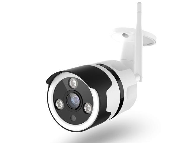 Photo 1 of Outdoor Security Camera - 1080P Full HD Camera with Night Vision, Motion Detection & Instant Alert, Zooms Function, IP66 Waterproof, 2-Way Audio, Cloud Storage/Micro SD Card, Work with Alexa (White)