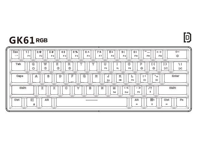 GK61 Hot Swappable Mechanical Keyboard Waterproof Programmable for PC//Mac Gamer Tactile 61 Keys Multi Color RGB Illuminated LED Backlit Wired Gaming Keyboard Gateron Optical Brown Typist