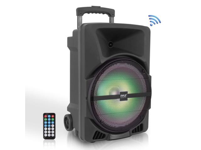 Photo 1 of Pyle Wireless Portable PA Speaker System - 800W High Powered Bluetooth Compatible Indoor & Outdoor DJ Sound Stereo Loudspeaker w/USB SD MP3 AUX 3.5mm Input, Flashing Party Light & FM Radio-