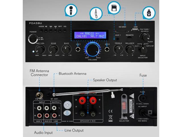 pyle 200w audio stereo receiver