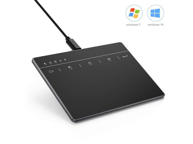 Jelly Comb 2.4GHz Rechargeable Trackpad with Nano Receiver for Windows 7 and Windows 10 Computer Wireless Touchpad PC Laptop Notebook