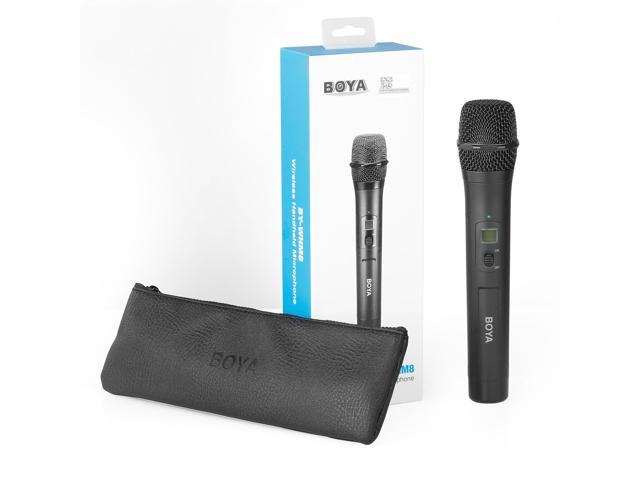 BY-WM8 Microphone System for Interview Presentation Talk Show Speech BOYA BY-WHM8 48-Channel UHF Dynamic Handheld Cardioid Mic Transmitter for BY-WM6 Interview Handheld Wireless Microphone Camera