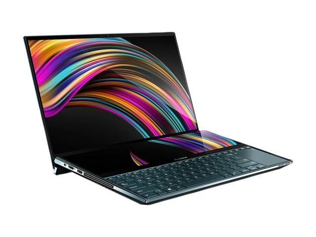 ASUS ZenBook Pro Duo (UX581GV-XB77T) 15.6" OLED 4K UHD IPS-Level Touchscreen Laptop w / RTX 2060 6GB GDDR6 - Celestial Blue (Coffee Lake Core i7-9750H) 32GB DDR4 1TB SSD Windows 10 Pro