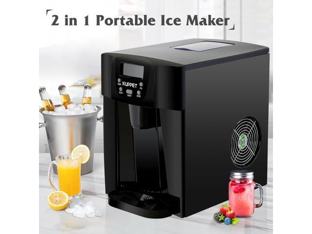 2 In 1 Ice Maker Water Cooler Compact Countertop Ice Cubes Maker