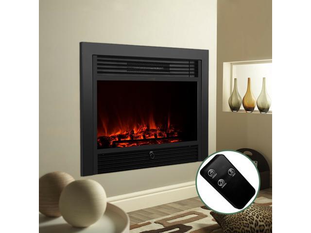 Modern 28 5 Embedded Electric Fireplace Insert Heater Glass Log