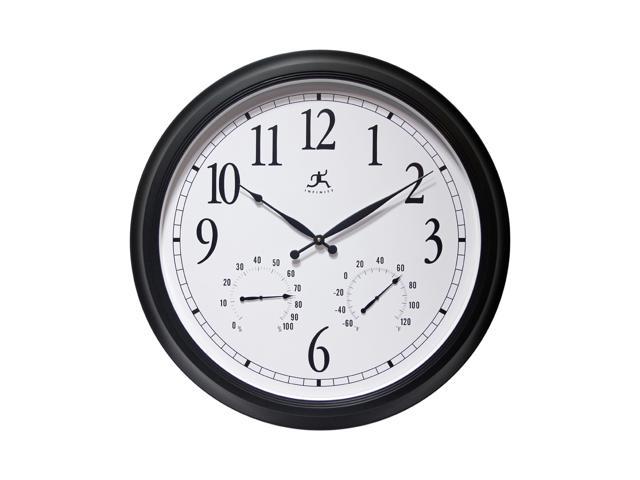 Classic Outdoor Black 24 Inch Extra, 24 Inch Outdoor Wall Clock
