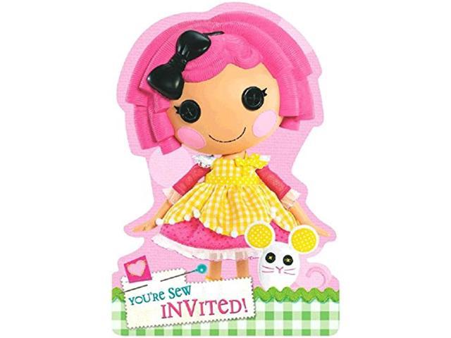 Pink/Purple One Size Amscan 1st Birthday Girl Die-Cut Postcard Party Invites 