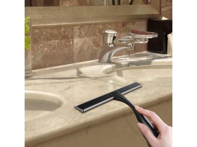 Hiware All-Purpose Shower Squeegee for Shower Doors, Bathroom, Window and Car Glass - Stainless Steel, 10 Inches