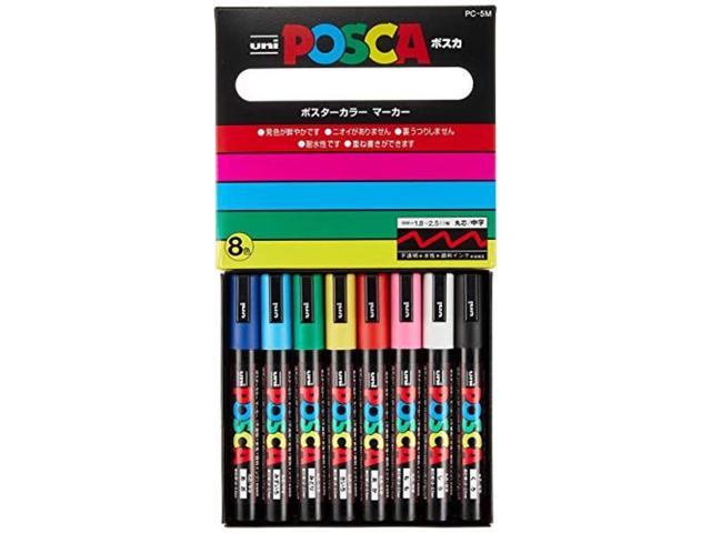 Mitsubishi Chemical Media Mitsubishi pencil water-based pen Poska  medium-sized round core 7 colors PC5M7C 