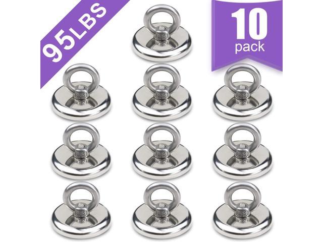 10 Pack of Super Strong Neodymium Fishing Pulling Force Rare Earth Magnet New 