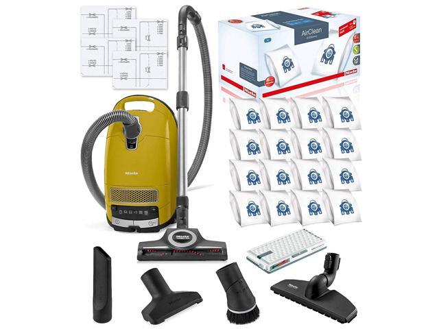 Miele Complete C3 Calima Canister HEPA Vacuum Cleaner + STB 305-3 Turbobrush Bundle - Includes Miele Performance Pack 16 Type GN AirClean Genuine FilterBags + Genuine AH50 HEPA Filter