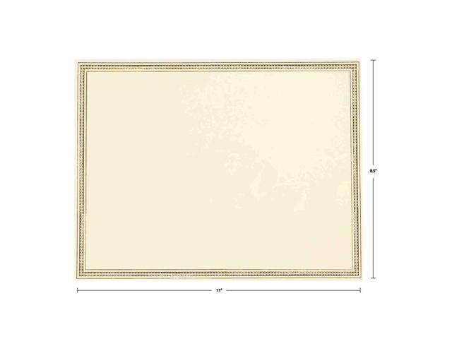8.5 x 11 180 Gram Premium Paper Certificate Paper 20 Pack with Gold Foil Border Award and Diploma Paper Compatible with Inkjet and Laser Printers 