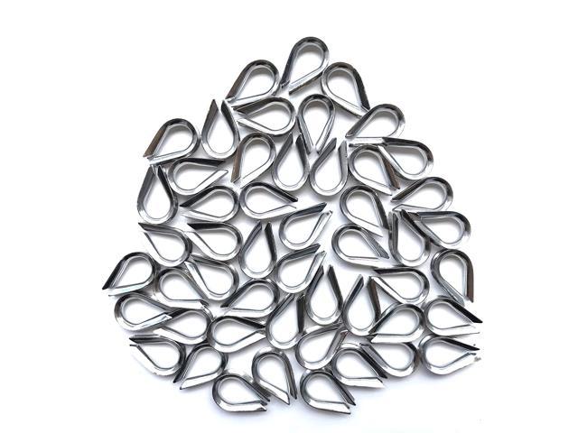 Favordrory 50 PCS M2 Stainless Steel Thimble for 3/64 Inch and 1/16 Inch Diam... 