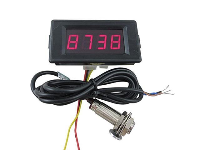 4Digit Blue LED Counter Meter with Relay Output Proximity Switch Sensor NPN 12V 