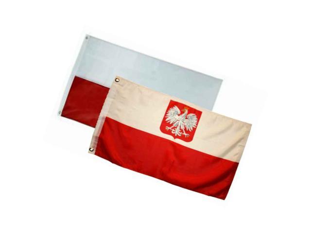 2x3 Poland Polska Plain 2'x3' House Banner grommets Super Polyester 