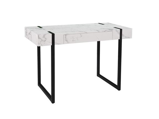 White SEI Furniture Rangley Desk Standard Black