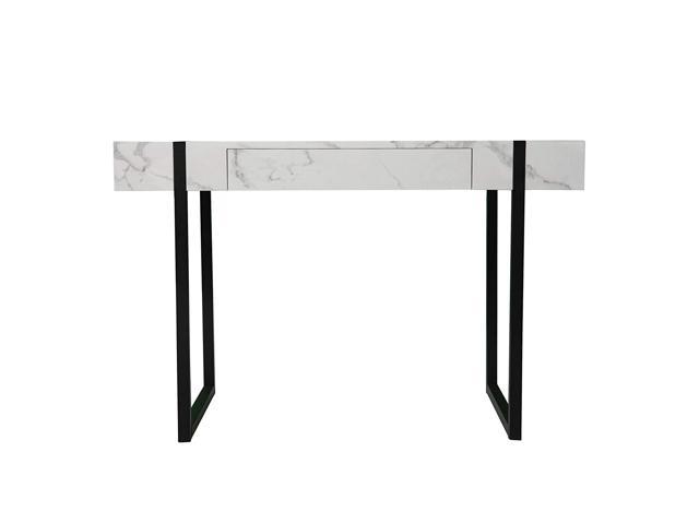 White SEI Furniture Rangley Desk Standard Black