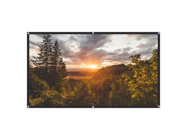 Projection Screen, 16:9 Portable Foldable Hd Projection Movies Screen,  Non-Crease Portable 100-Inch Screen Curtains,For Indoor Or Outdoor Movies.  - Newegg.com