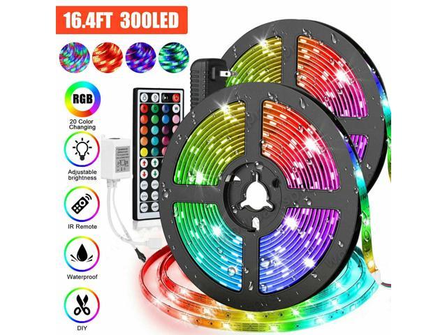 16.4FT RGB Flexible 300LED Strip Light SMD Remote Fairy Lights Room TV Party Bar