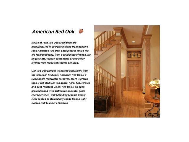 Door Trim Casing Set Unfinished Red Oak Solid Wood Frame Fluted