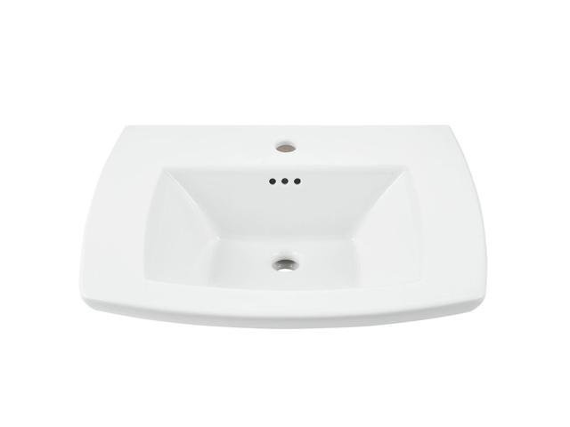 American Standard 0445 001 Edgemere 25 Fireclay Pedestal Bathroom Sink With Newegg Com