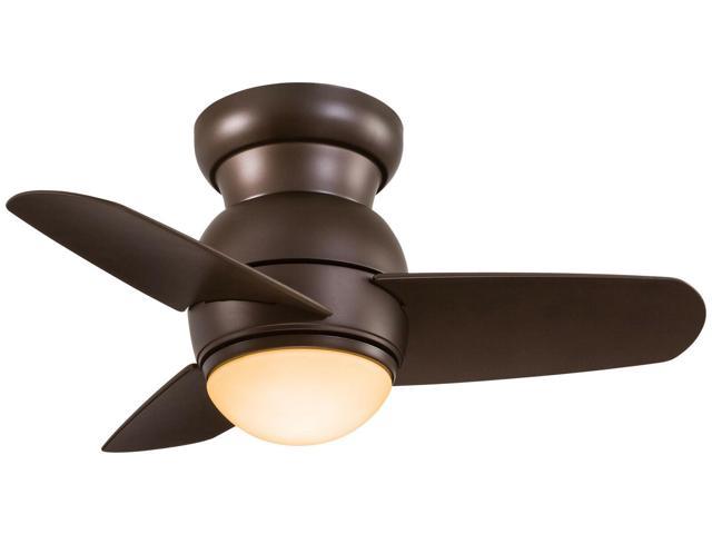 Minkaaire F510l Orb 3 Blade 26 Hugger Ceiling Fan W Blades Integrated Led Newegg Com