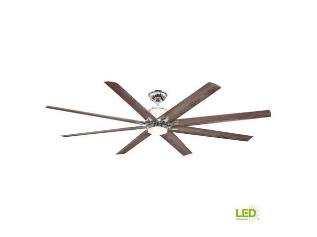 72 In Indoor Outdoor Polished Nickel Ceiling Fan Lights 8 Blades Remote Control