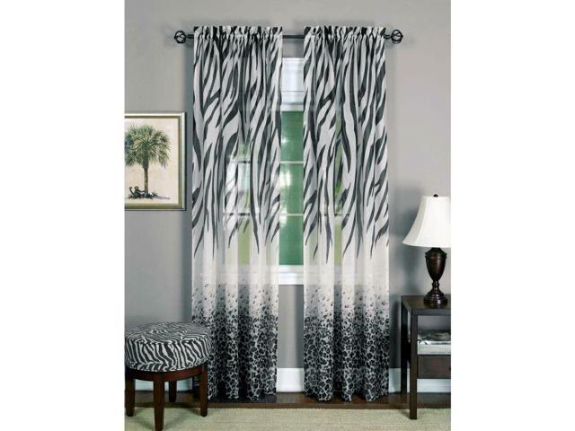 Window Home Bedroom Curtain Panel Animal Prints Leopard Zebra