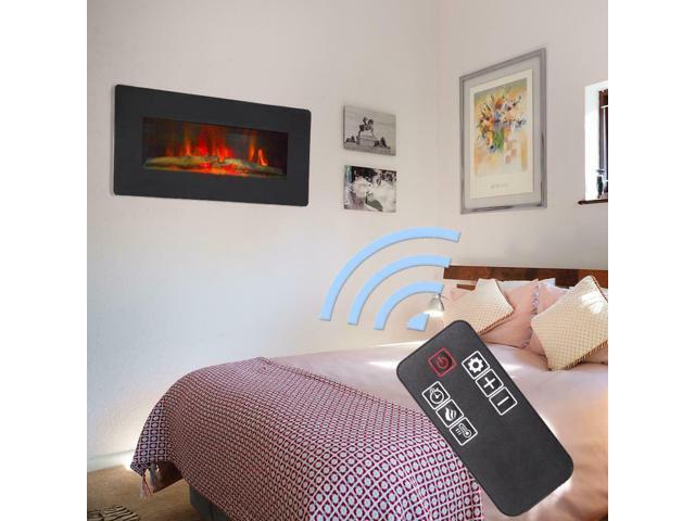 Zokpo 1400w Wall Mount Electric Fireplace Heater Remote Control