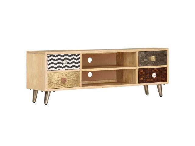 Vidaxl Solid Mango Wood Tv Cabinet Sideboard Hifi Stand