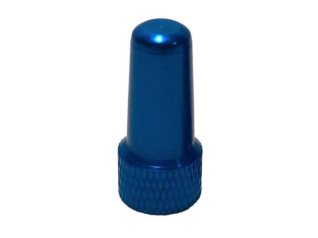 2 x BLUE ALUMINIUM PRESTA VALVE CAP//DUST COVER
