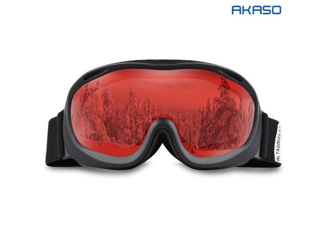 Akaso Ski Goggles Snowboard Goggles Anti Fog 100 Uv Protection Double Layer Spherical Lenses Helmet Compatible Medium Fit Snow Goggles For Men Women Newegg Com