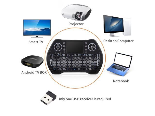 Backlit Mini Wireless Keyboard With Touchpad Mouse Combo and Multimedia ...