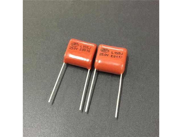 10PCS CL21 824J 250V 0.82UF 820NF P20 Metallized Film Capacitor